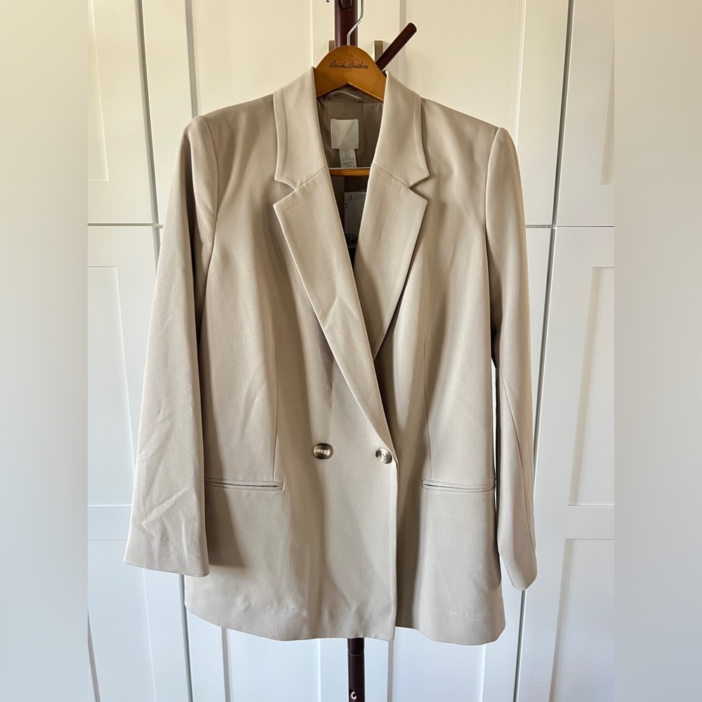 H&M Blazer Neutral Baggy Fit